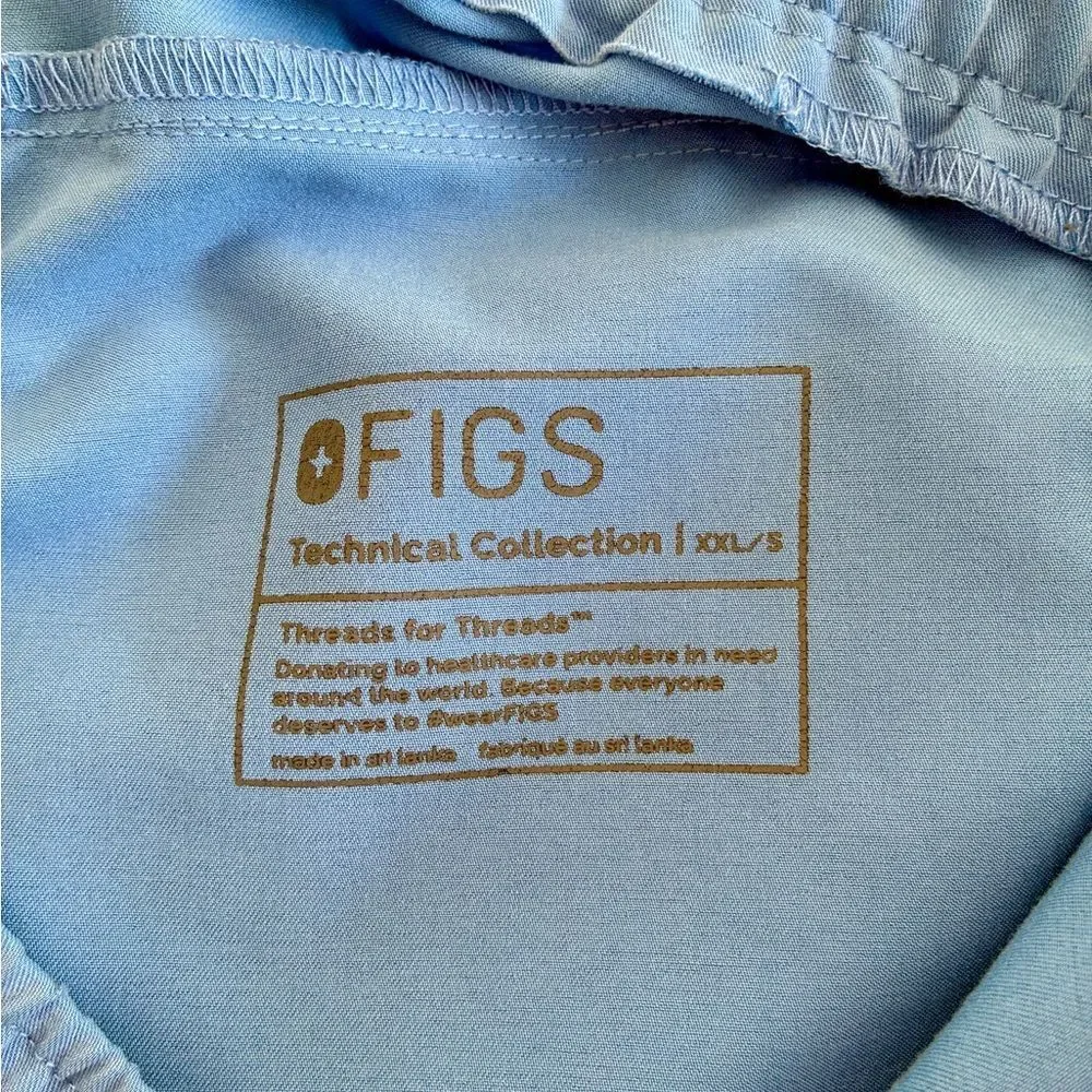 FIGS Tansen Jogger Scrub Pants Men’s Size XXL Blue Medical Workwear Nurse Scrubs